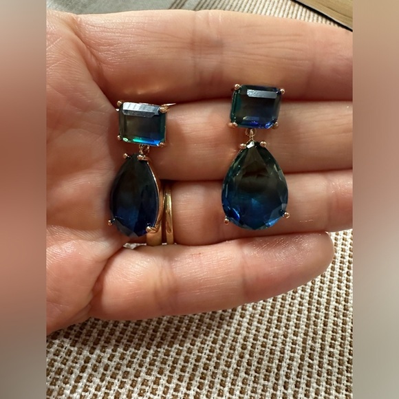 Luxury Trendy Water Drop Earrings For Women Girls Zirconia Crystal - Picture 2 of 5